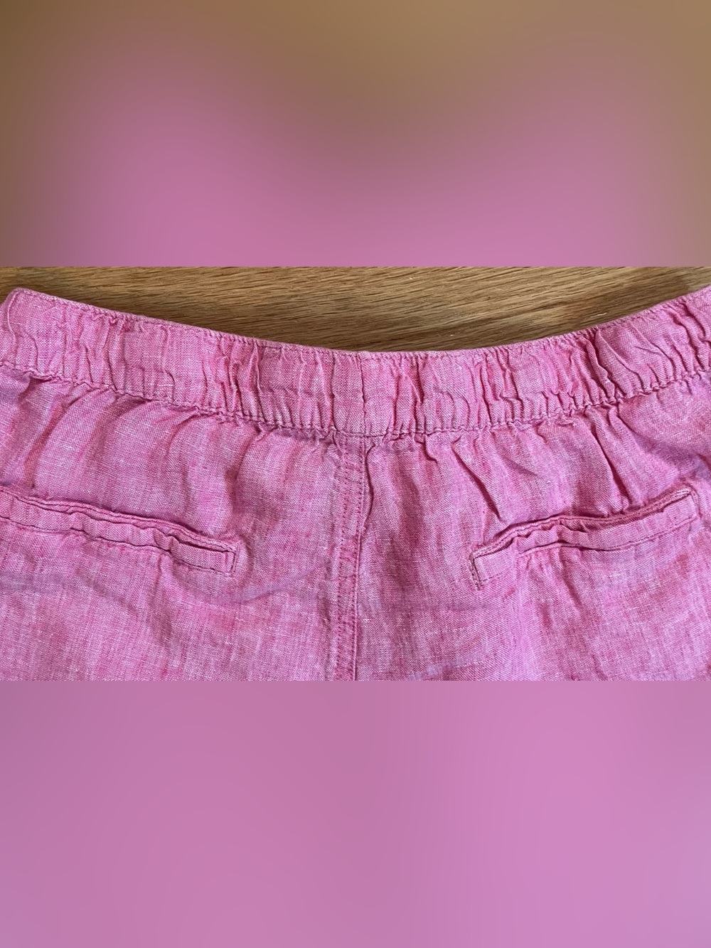 Linen Shorts C&C California Pink Size Medium - Picture 6 of 8